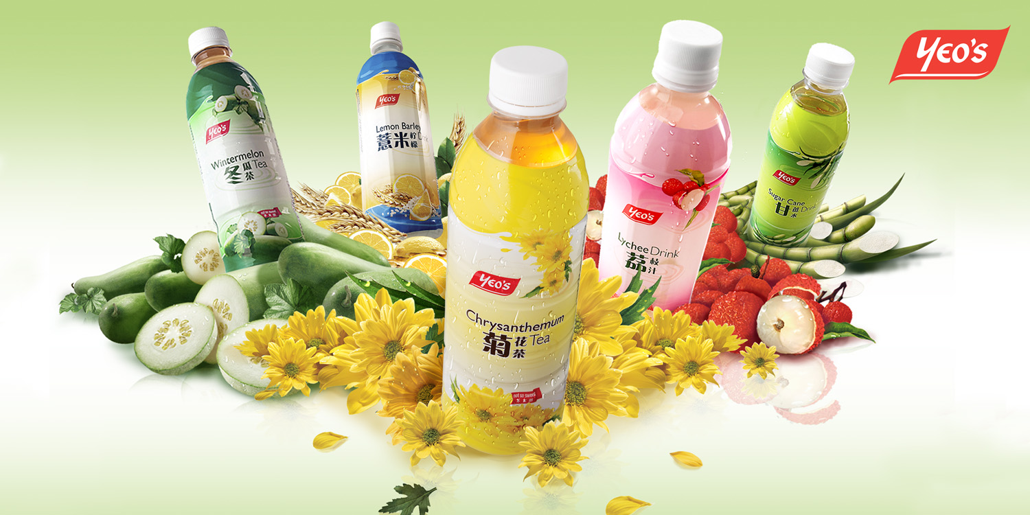 Yeo's Asian Drink Range packaging revamp overview